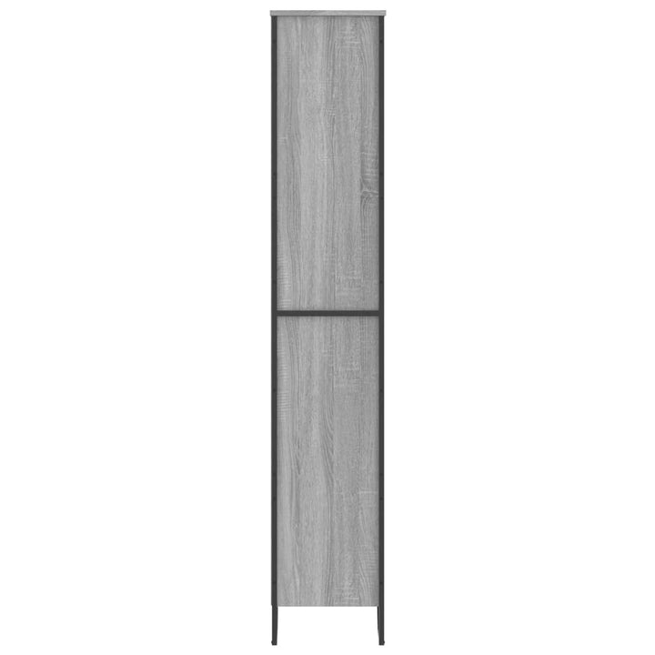bogreol 80x31x169 cm konstrueret træ grå sonoma-eg