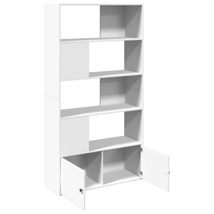 bogreol 100x36x189 cm konstrueret træ hvid