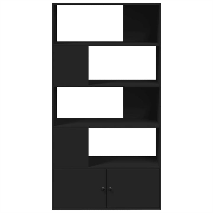 bogreol 100x36x189 cm konstrueret træ sort