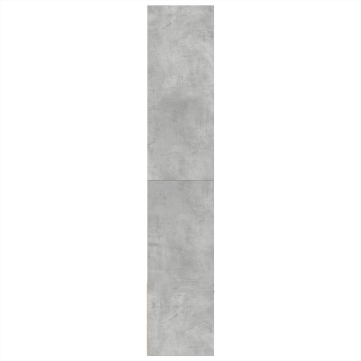 bogreol 100x36x189 cm konstrueret træ betongrå