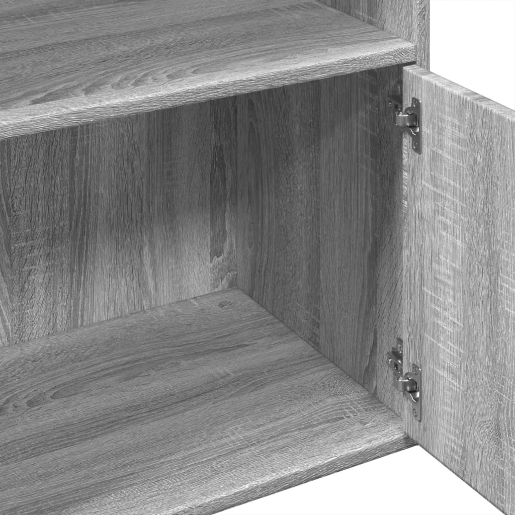 bogreol 100x36x189 cm konstrueret træ grå sonoma-eg