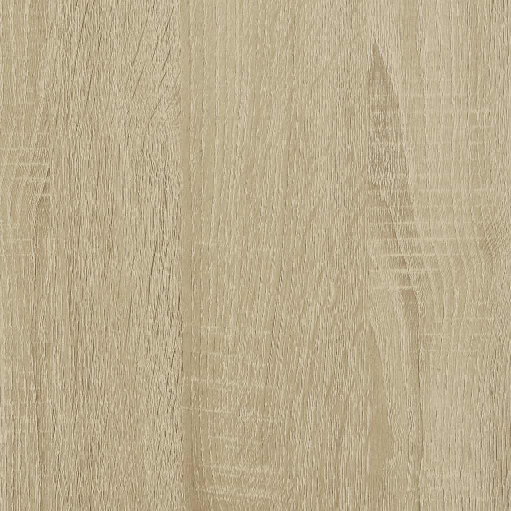 sofabord 100x50x45 cm konstrueret træ og metal sonoma-eg