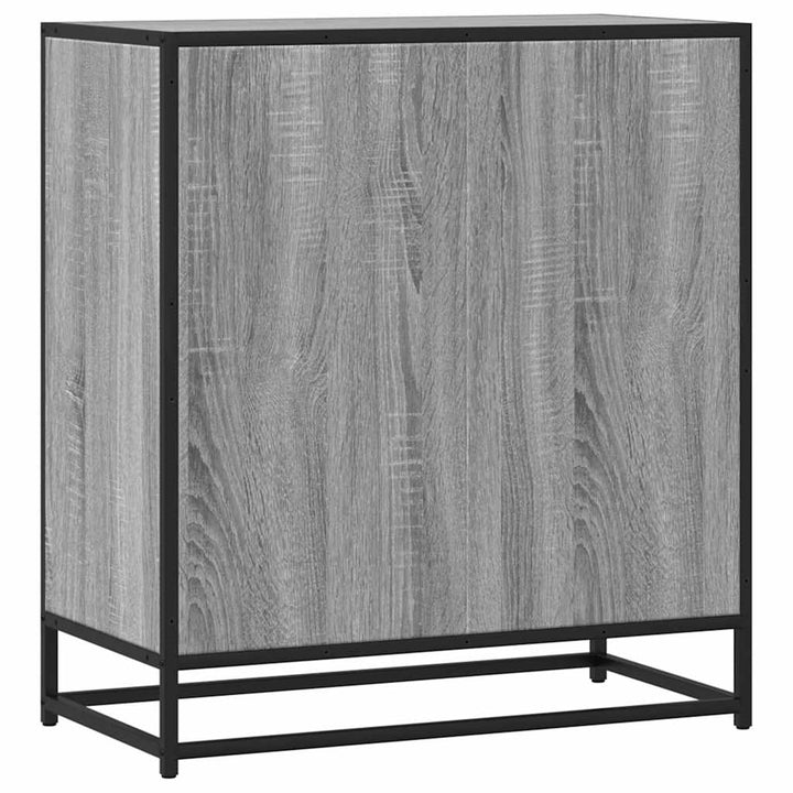 skab 68x35x76 cm konstrueret træ og metal grå sonoma-eg