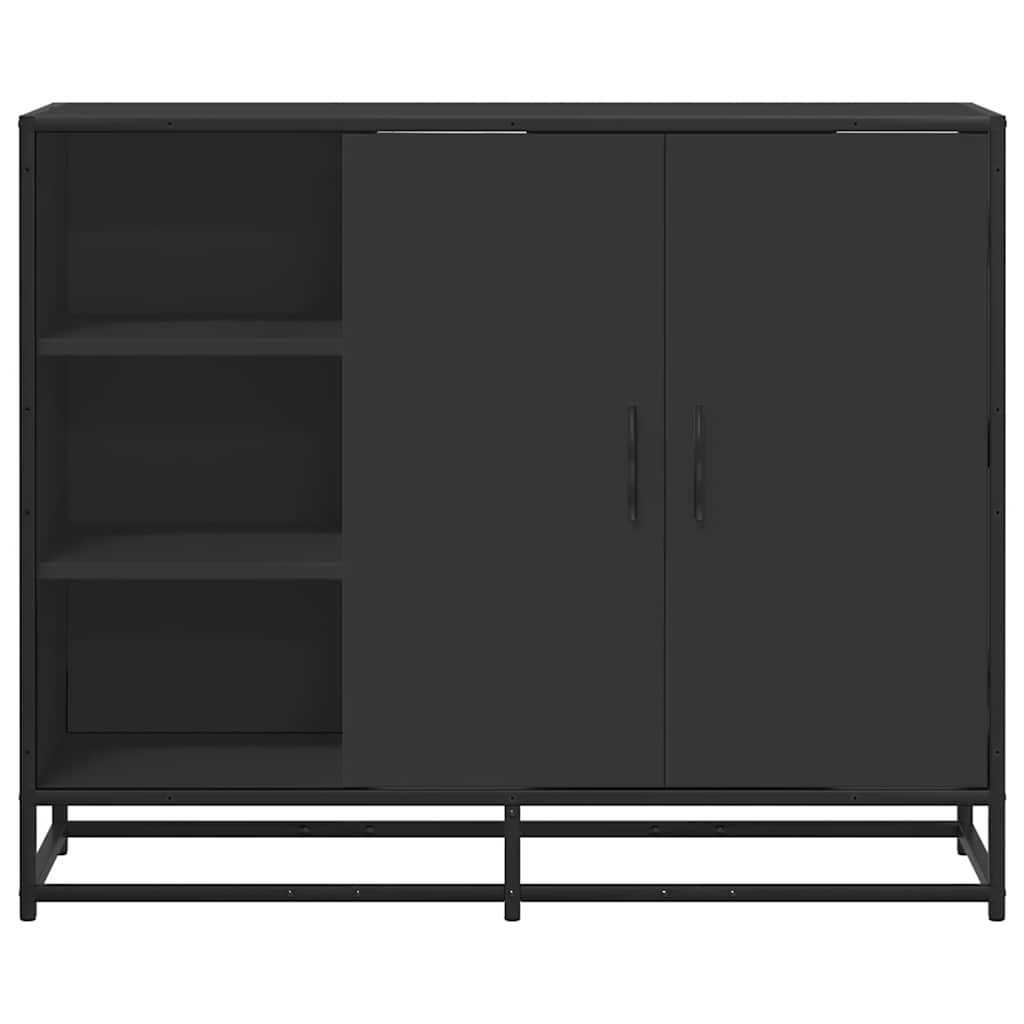 skænk 92x35x76 cm konstrueret træ sort