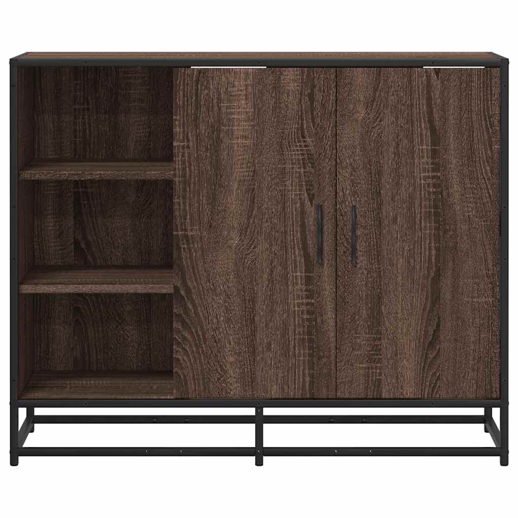 skænk 92x35x76 cm konstrueret træ brun egetræsfarve