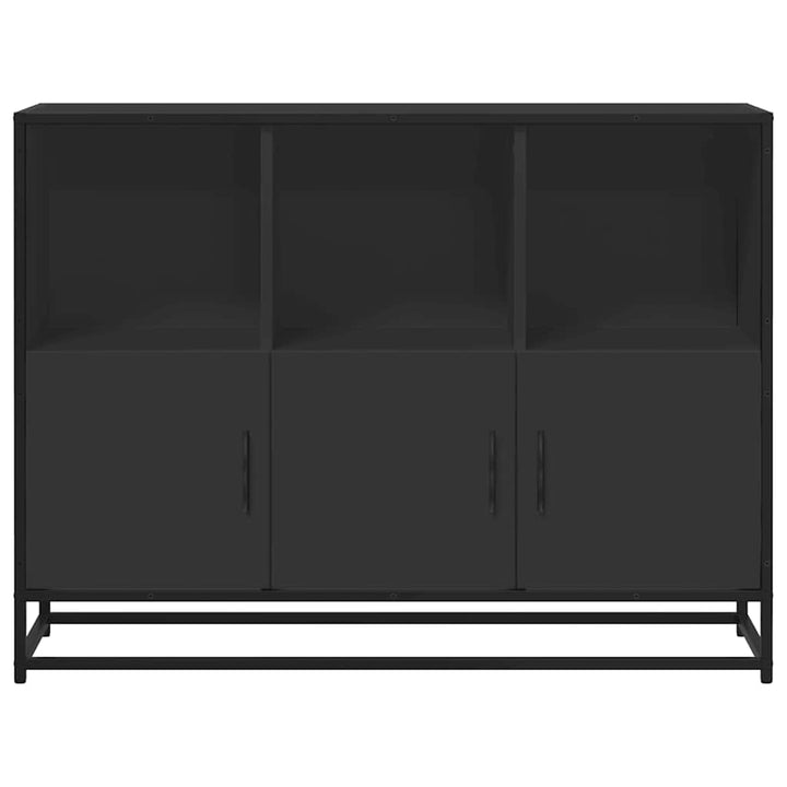 skab 100x35x76 cm konstrueret træ sort