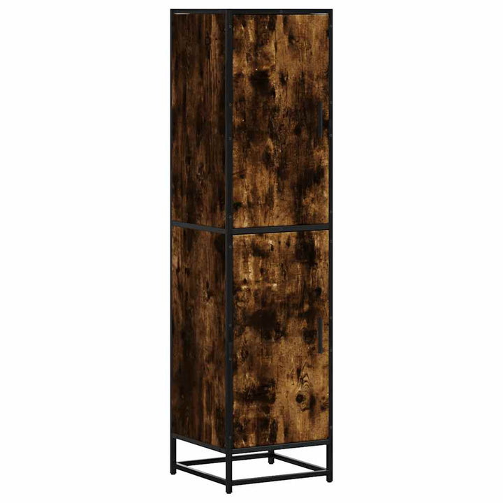 skab sonoma-eg 35,5x35x139 cm konstrueret træ og metal
