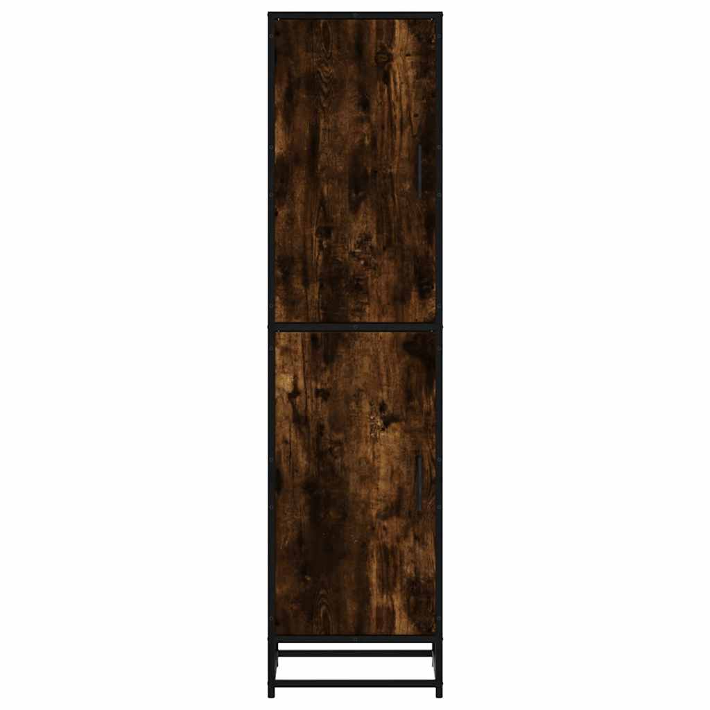skab sonoma-eg 35,5x35x139 cm konstrueret træ og metal