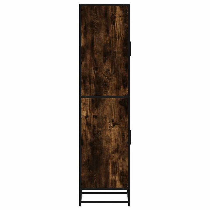 skab sonoma-eg 35,5x35x139 cm konstrueret træ og metal