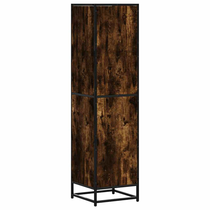 skab sonoma-eg 35,5x35x139 cm konstrueret træ og metal