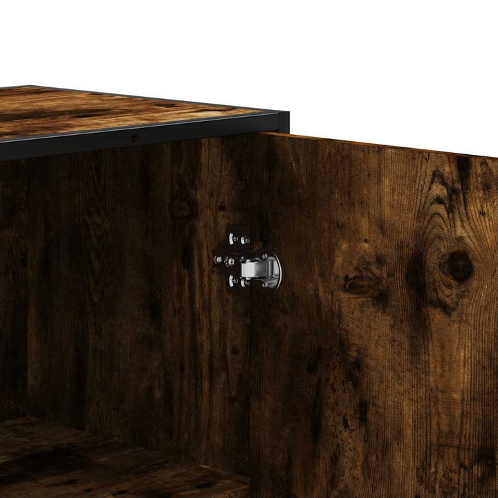 skab sonoma-eg 35,5x35x139 cm konstrueret træ og metal