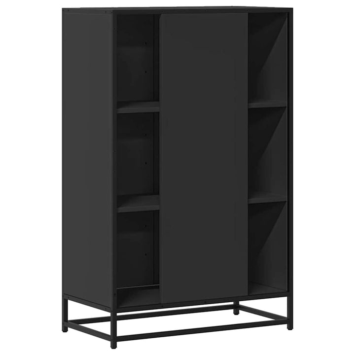 skab 68x35x106,5 cm konstrueret træ og metal sort
