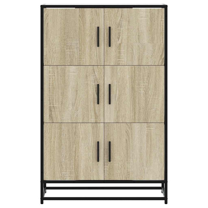 skab 68x35x106,5 cm konstrueret træ og metal sonoma-eg