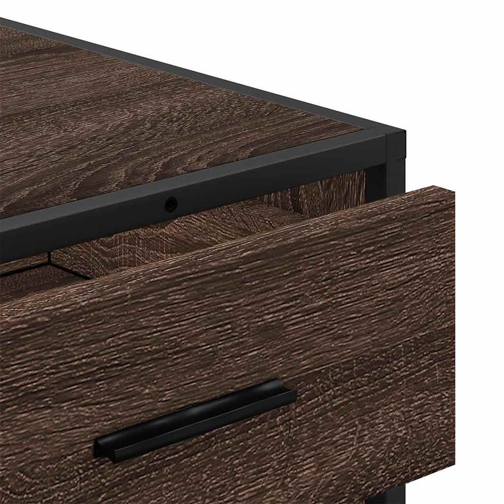 kommode 70x41x70 cm konstrueret træ brun egetræsfarve