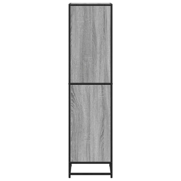 bogreol 40x35x139 cm konstrueret træ grå sonoma-eg