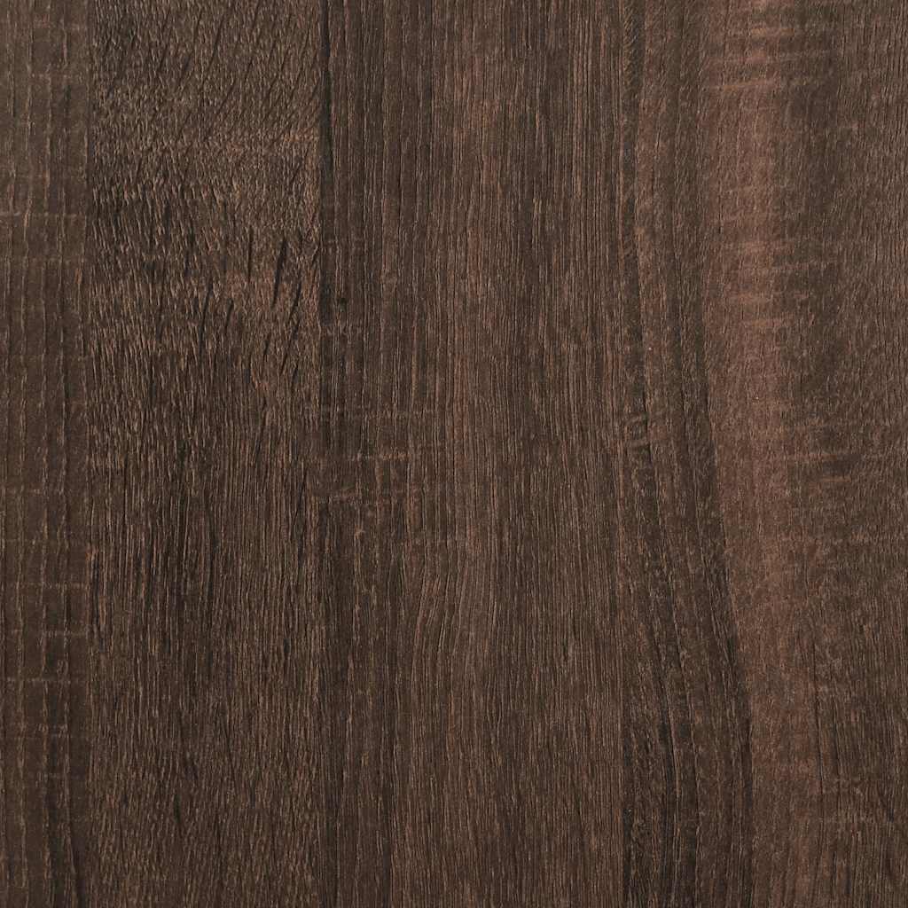 badeværelsesskab + spejl 65x20x60 cm konstrueret træ brunt eg