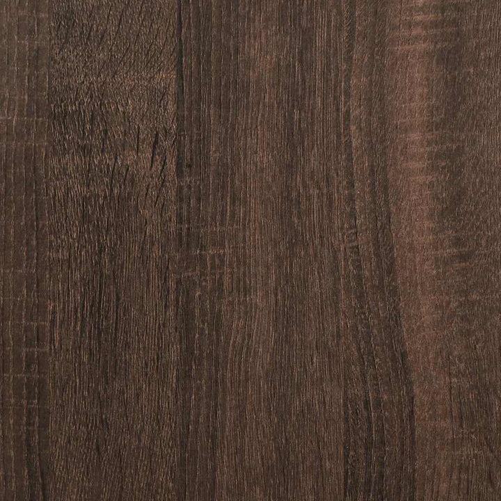 badeværelsesskab + spejl 65x20x60 cm konstrueret træ brunt eg