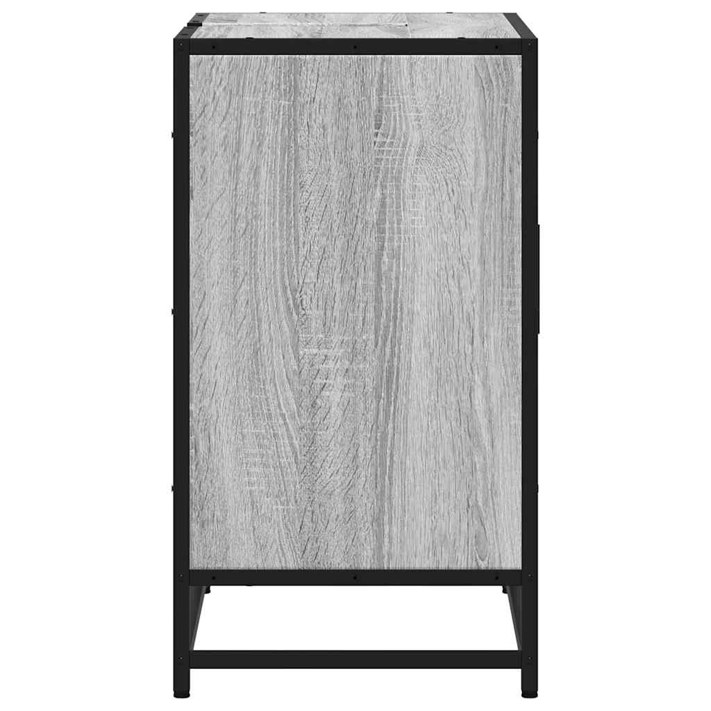 skab til håndvask til badeværelse 65x33x60 cm grå sonoma-eg