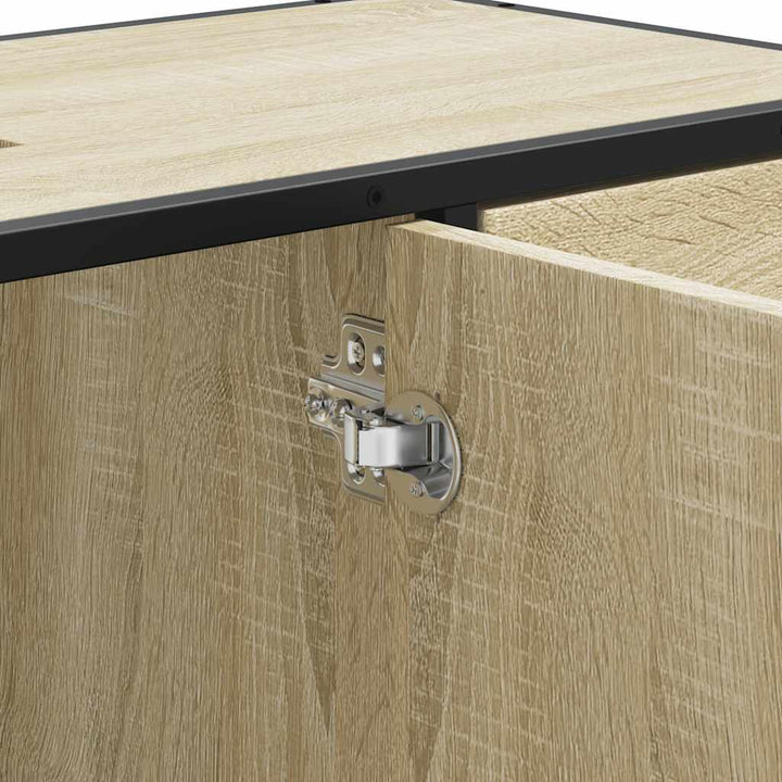 underskab til håndvask 80x33x60 cm konstrueret træ sonoma-eg