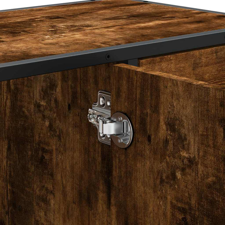 underskab til håndvask 80x33x60 cm konstrueret træ røget eg