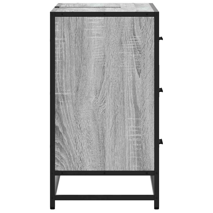 underskab til håndvask 80x33x60 cm konstrueret træ grå sonoma