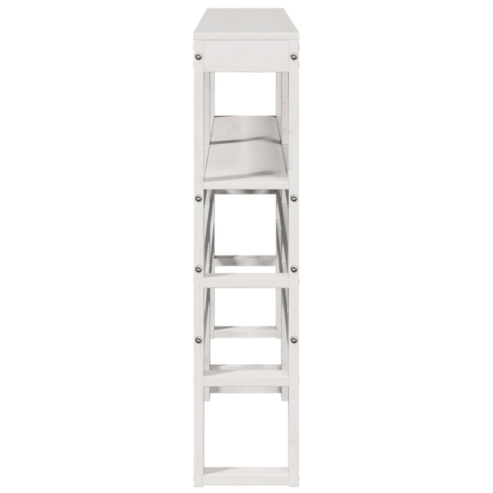 sengegavl med hylder 135 cm massivt fyrretræ hvid