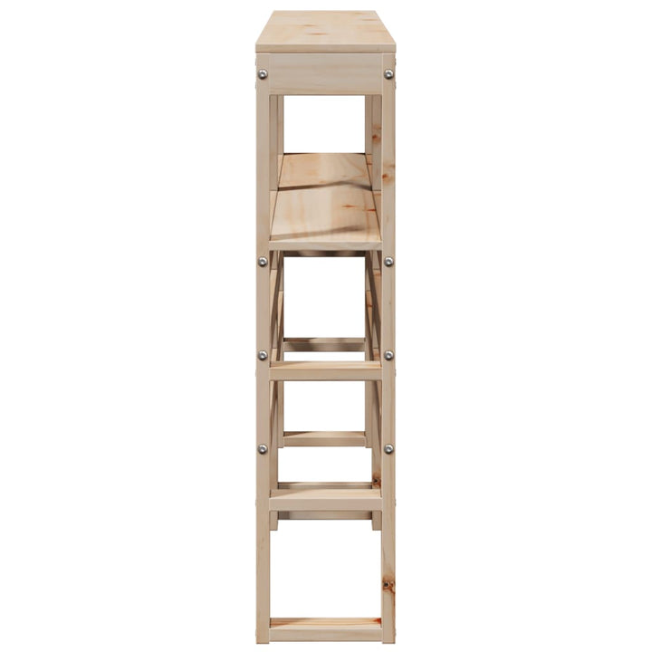 sengegavl med hylder 120 cm massivt fyrretræ