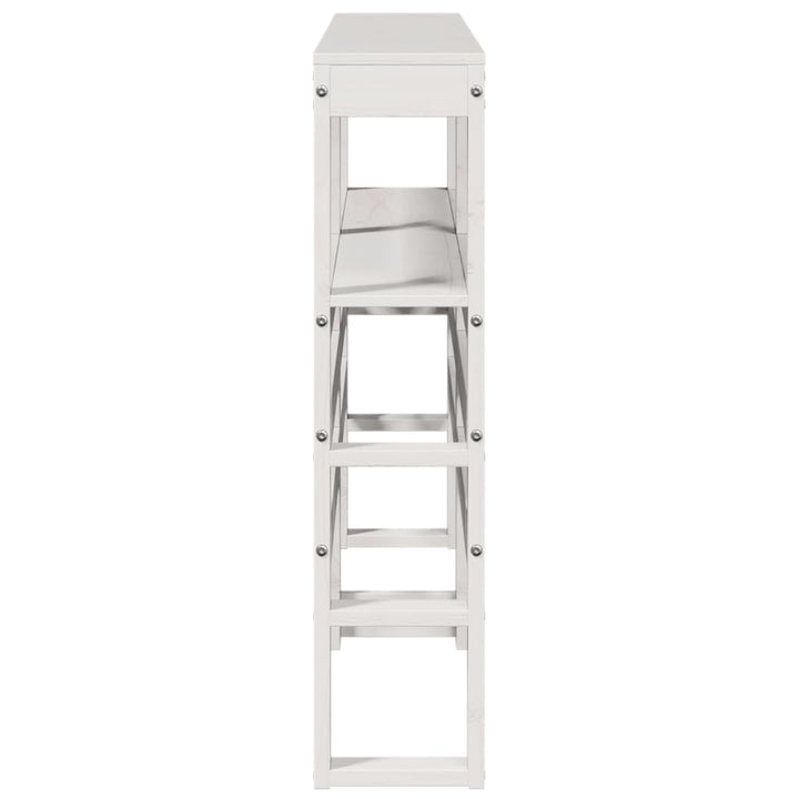 sengegavl med hylder 120 cm massivt fyrretræ hvid