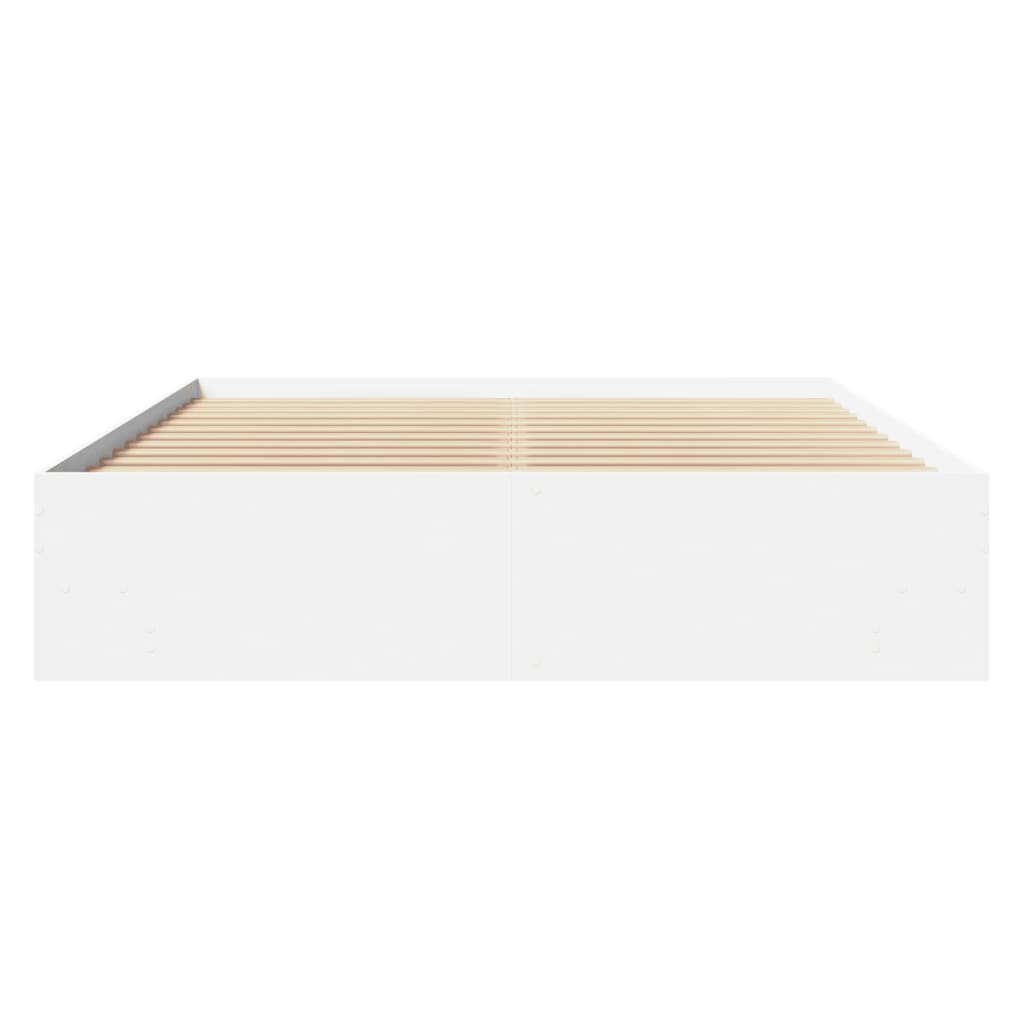 sengestel 150x200 cm konstrueret træ hvid