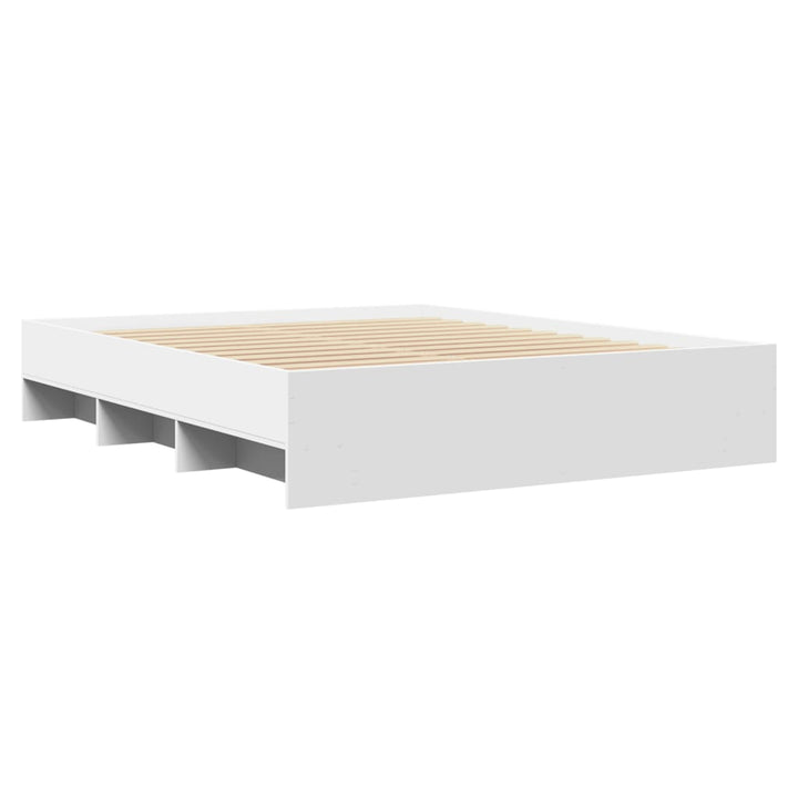 sengestel 150x200 cm konstrueret træ hvid
