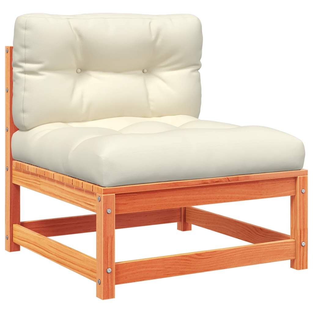 sofasæt til haven 4 dele med hynder massivt fyr gyldenbrun