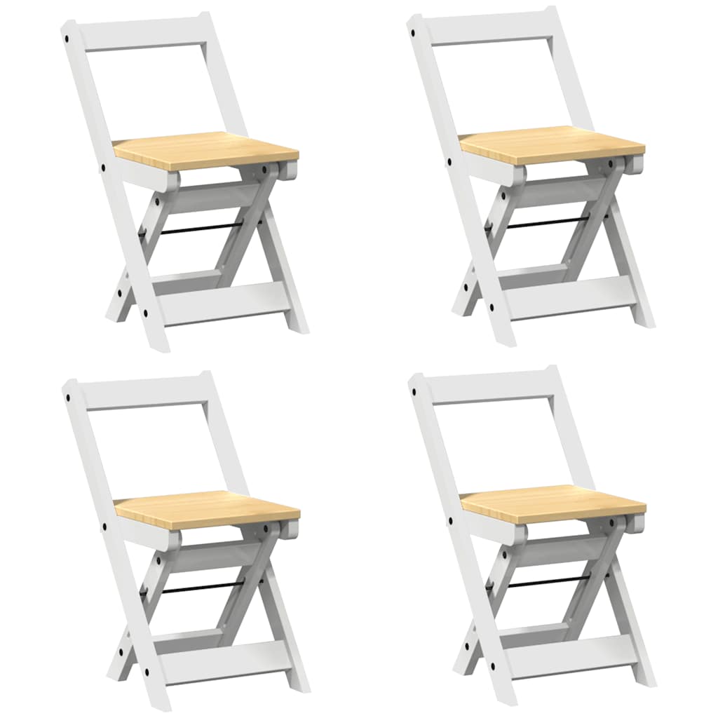 spisebordssæt 5 dele Corona foldbart fyrretræ hvid