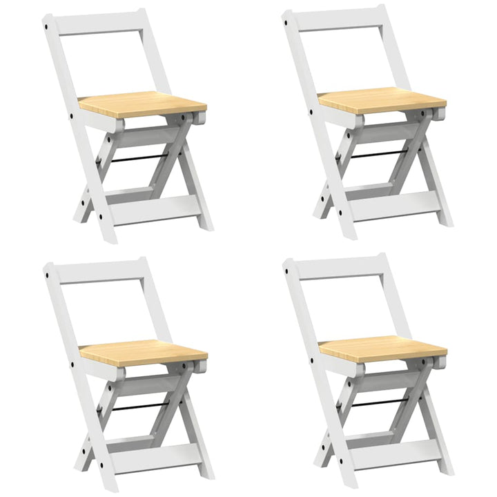 spisebordssæt 5 dele Corona foldbart fyrretræ hvid