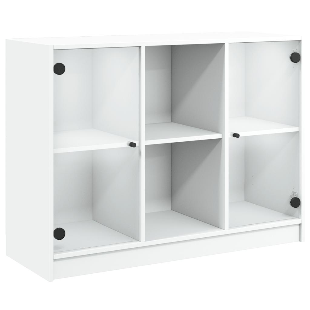 skænk 102x37x75,5 cm konstrueret træ hvid