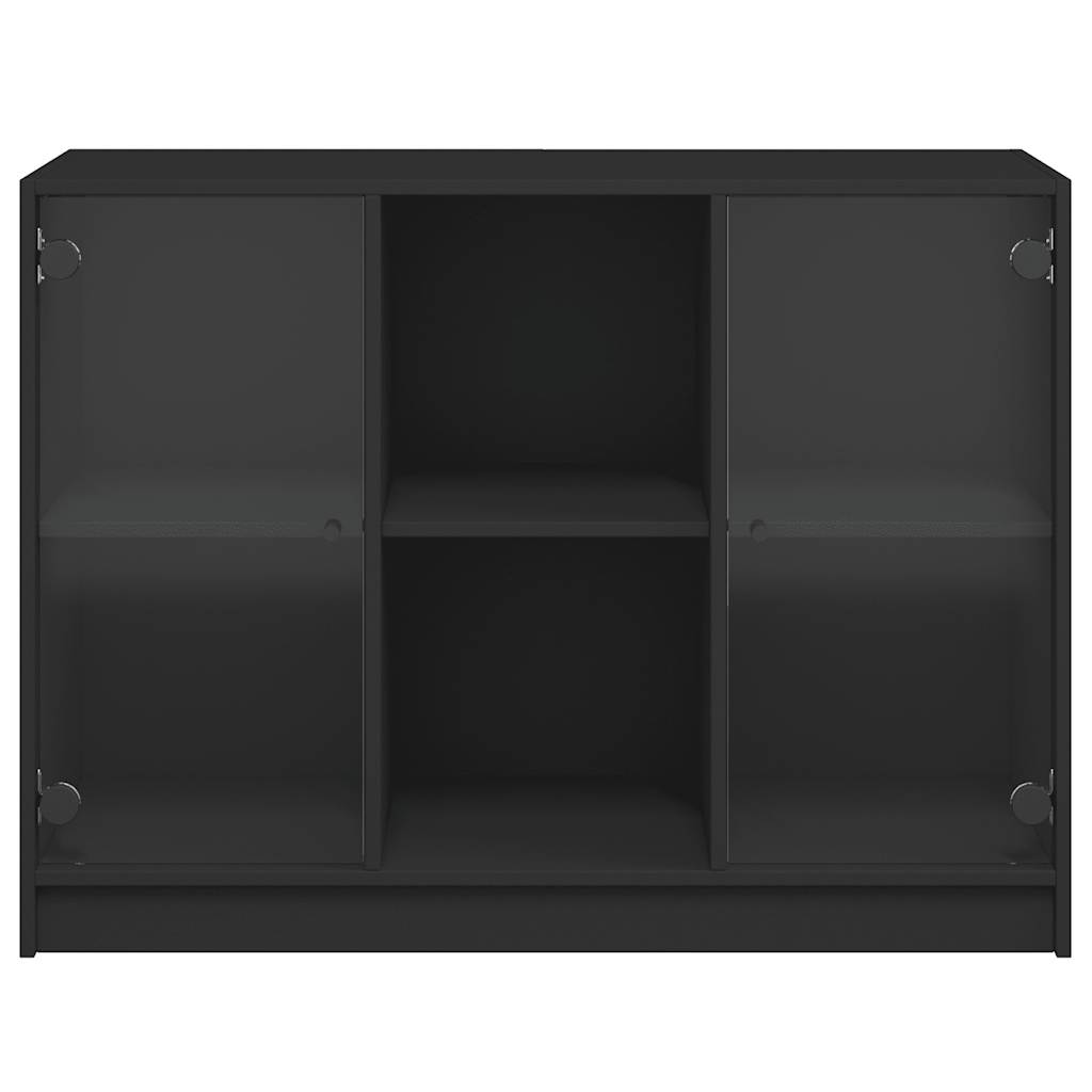 skænk 102x37x75,5 cm konstrueret træ sort