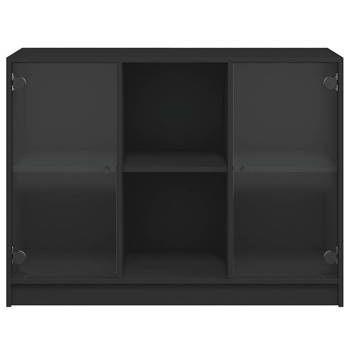 skænk 102x37x75,5 cm konstrueret træ sort