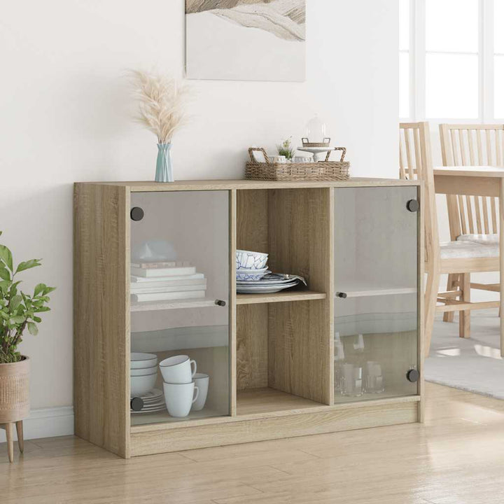 skænk 102x37x75,5 cm konstrueret træ sonoma-eg