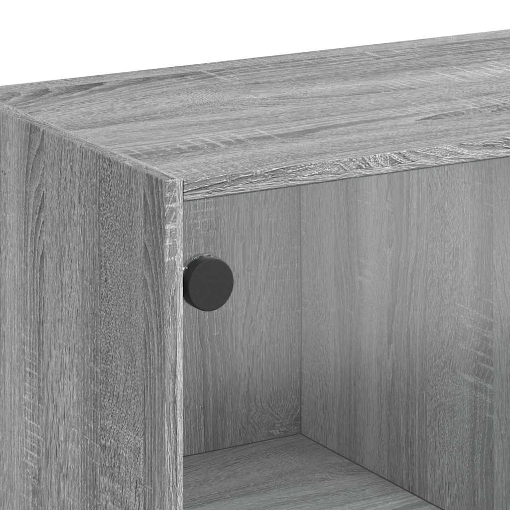 skænk 102x37x75,5 cm konstrueret træ grå sonoma-eg