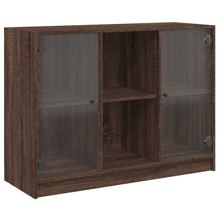 skænk 102x37x75,5 cm konstrueret træ brun egetræsfarve