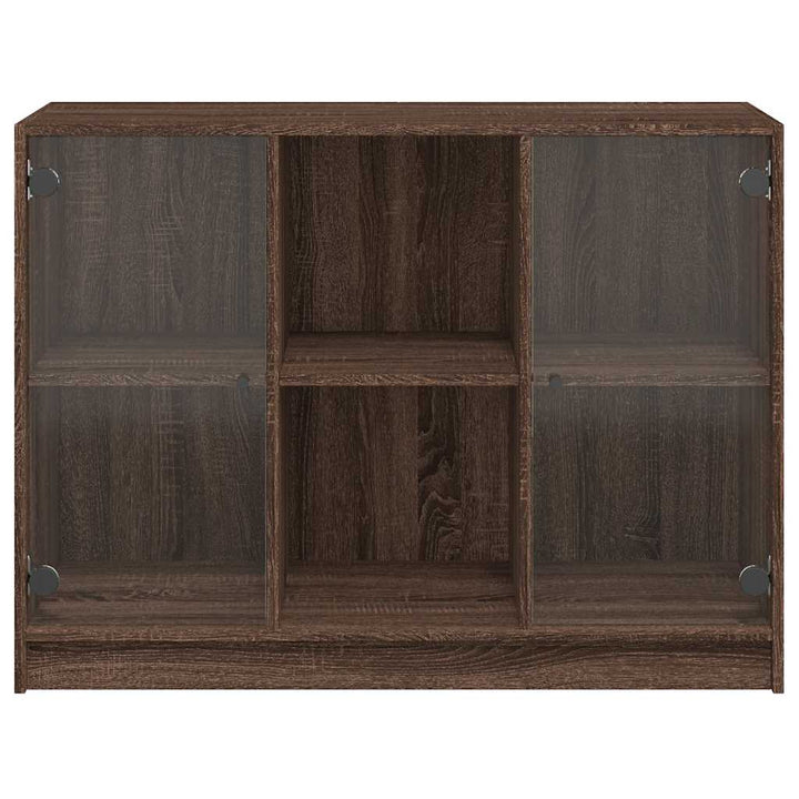 skænk 102x37x75,5 cm konstrueret træ brun egetræsfarve