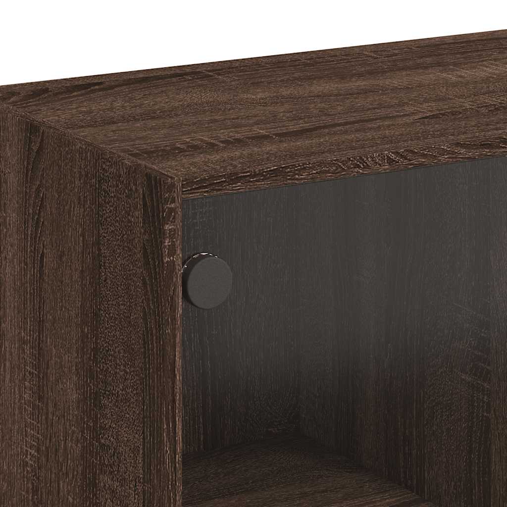 skænk 102x37x75,5 cm konstrueret træ brun egetræsfarve