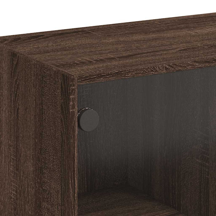 skænk 102x37x75,5 cm konstrueret træ brun egetræsfarve