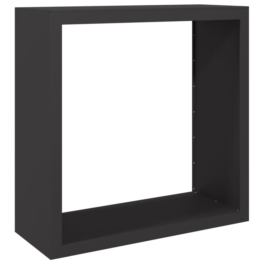 brændestativ 100x40x100 cm stål sort