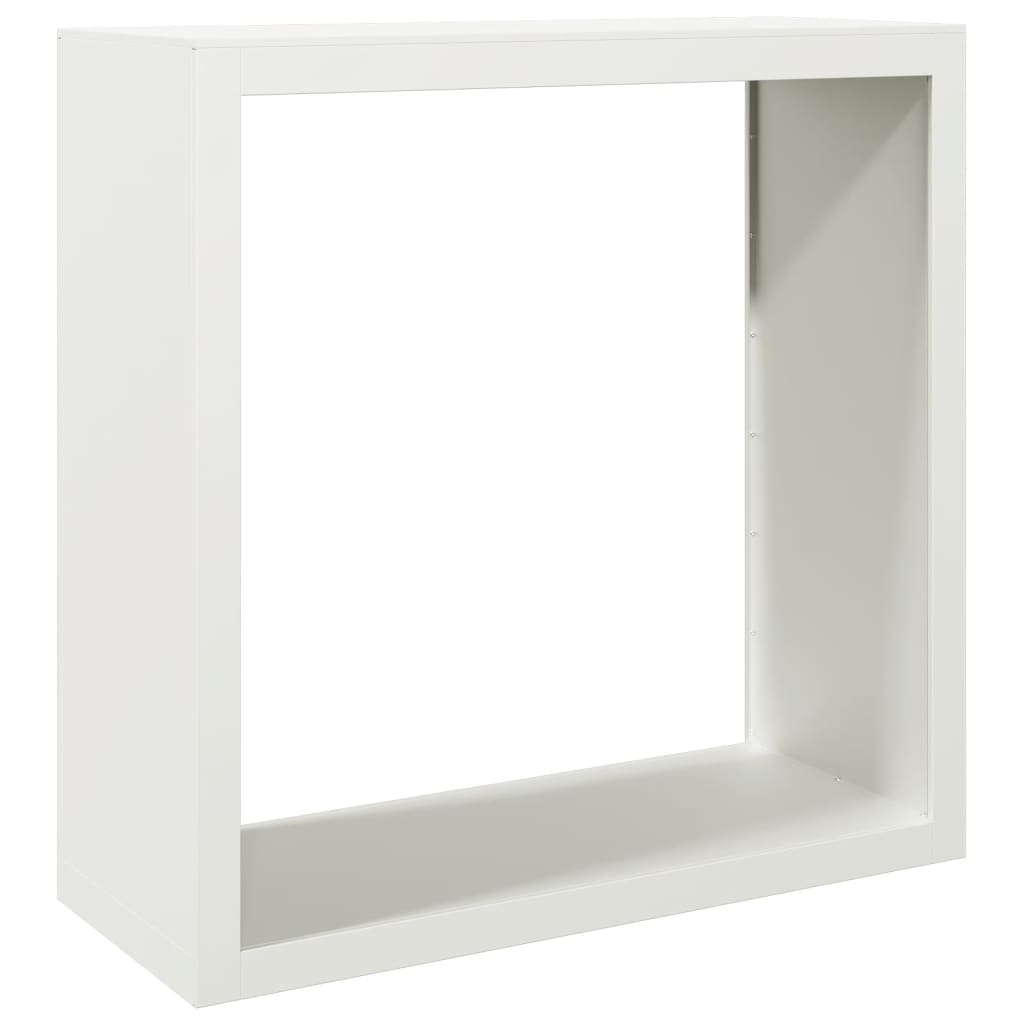 brændestativ 100x40x100 cm stål hvid