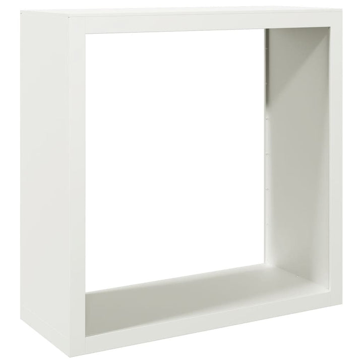 brændestativ 100x40x100 cm stål hvid