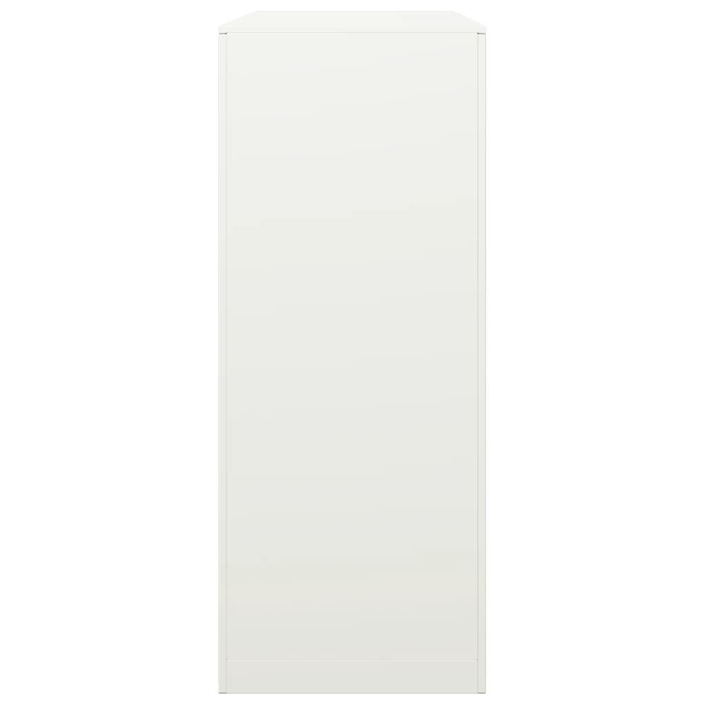 brændestativ 100x40x100 cm stål hvid