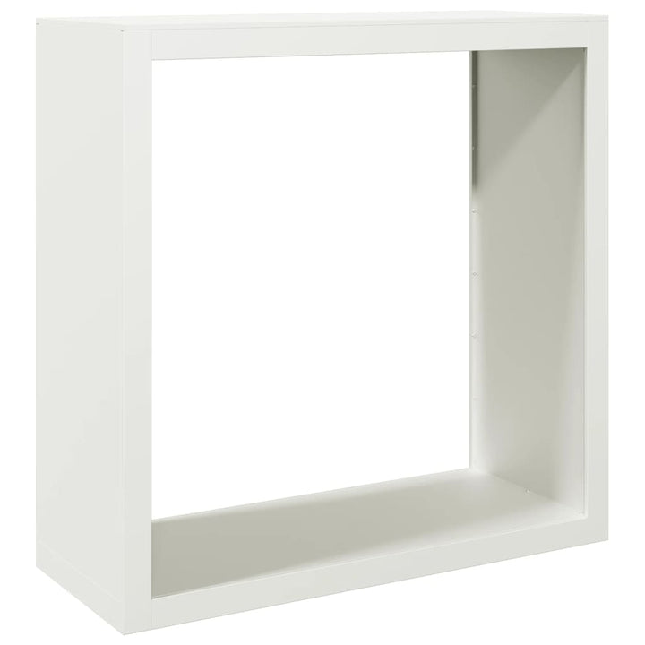 brændestativ 100x40x100 cm stål hvid