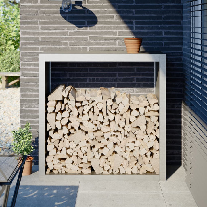 brændestativ 100x40x100 cm rustfrit stål