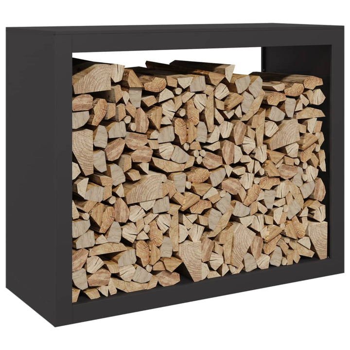 brændestativ 100x40x80 cm stål sort