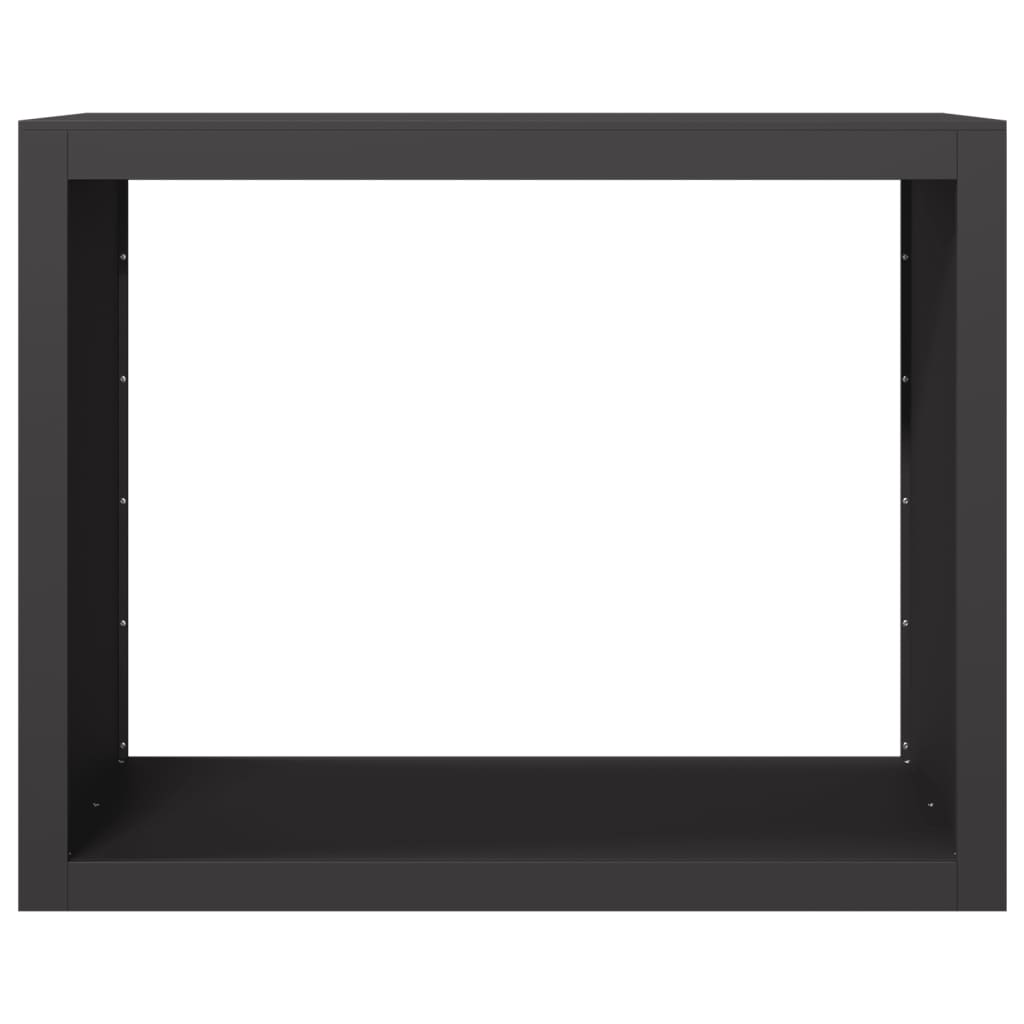 brændestativ 100x40x80 cm stål sort